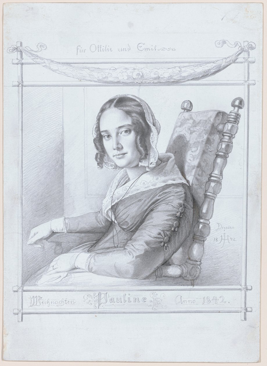 Pauline, la esposa del artista de Julius Hubner