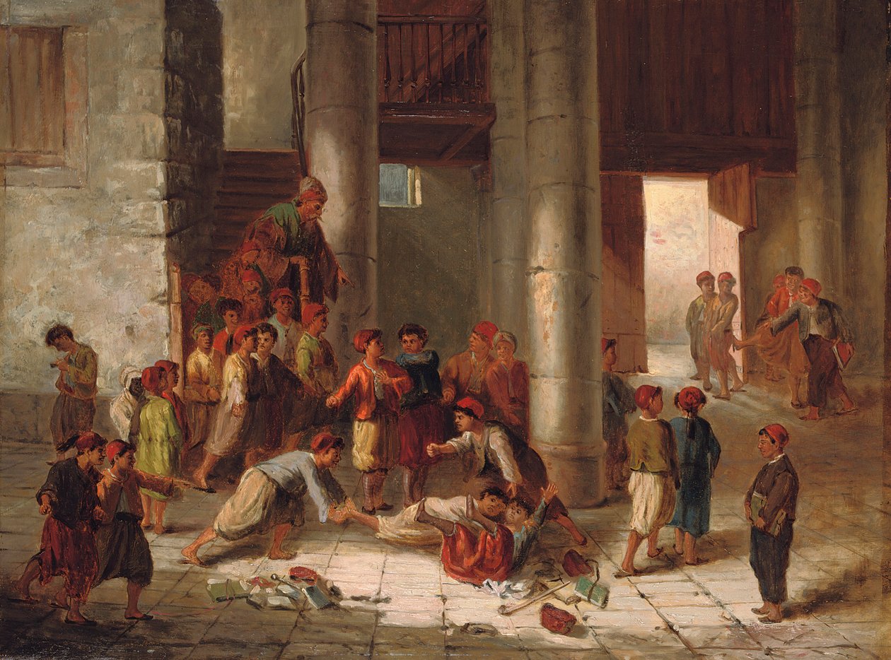 Travesuras en el patio de la escuela de Julius Joseph Gaspard Starck