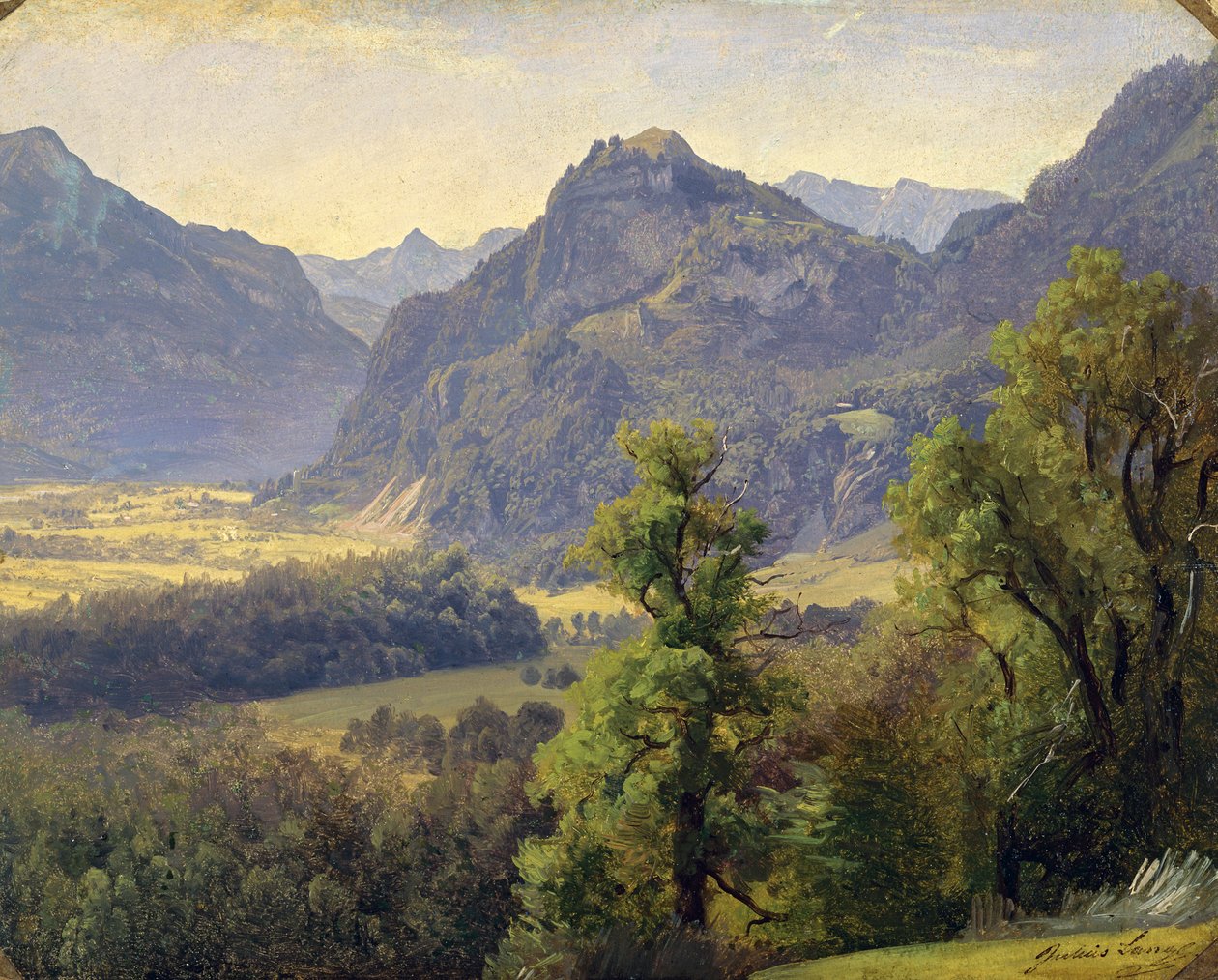 El Inn Valley cerca de Brannenburg de Julius Lange