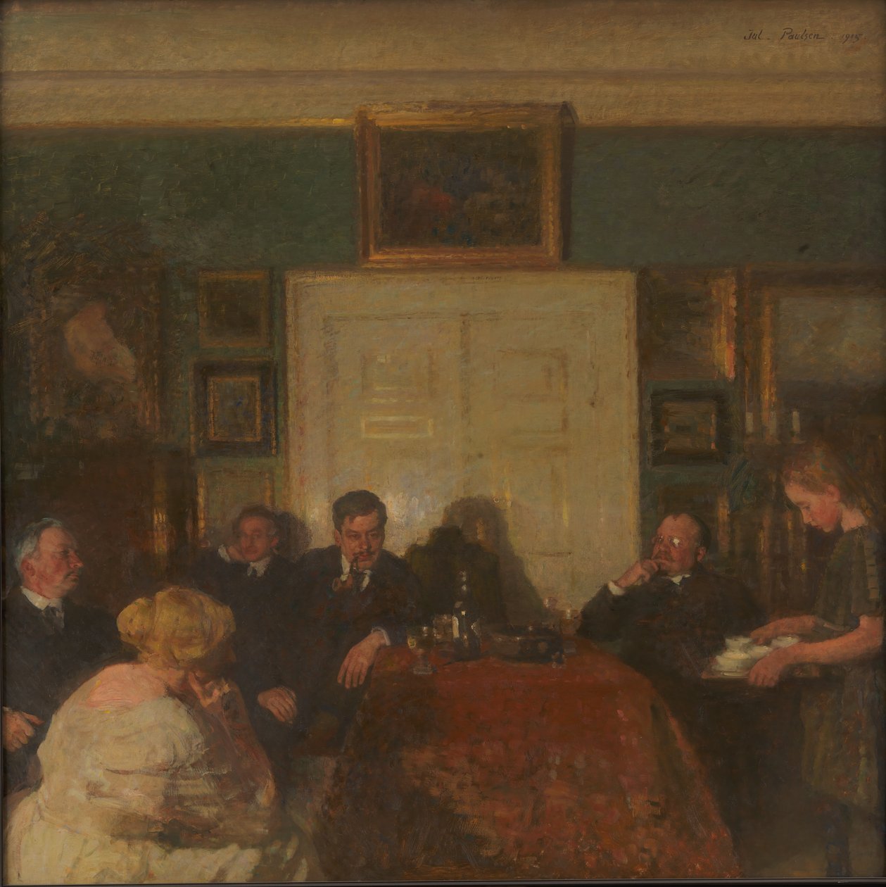 Una fiesta en la casa del artista de Julius Paulsen