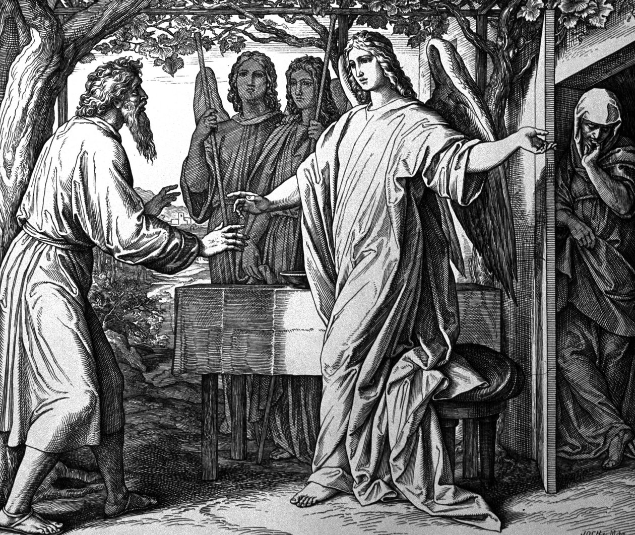 Ángeles que anuncian a Abraham el nacimiento de Isaac de Julius Schnorr von Carolsfeld