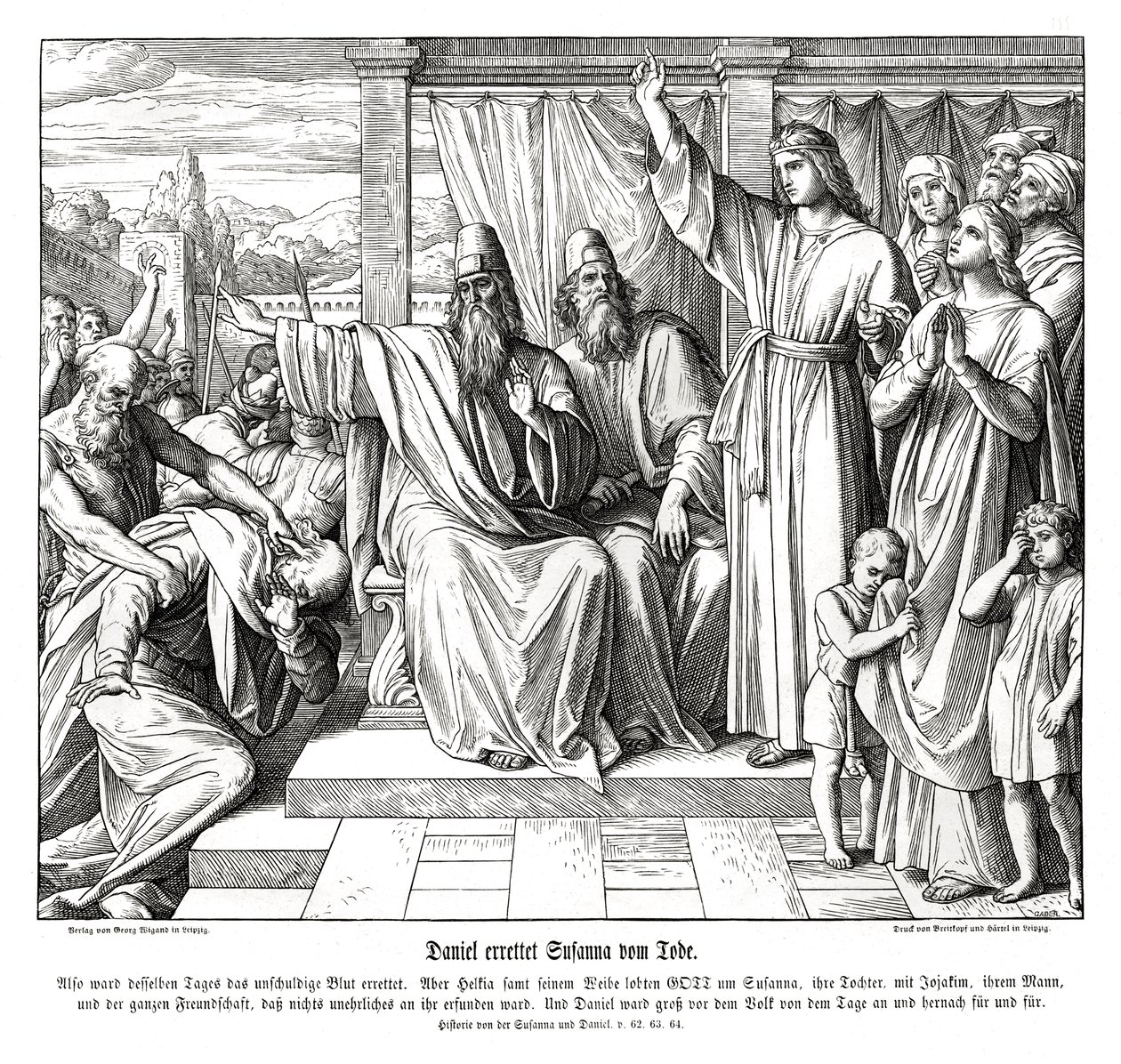 Daniel salva la vida de Susana, Susana y Daniel de Julius Schnorr von Carolsfeld