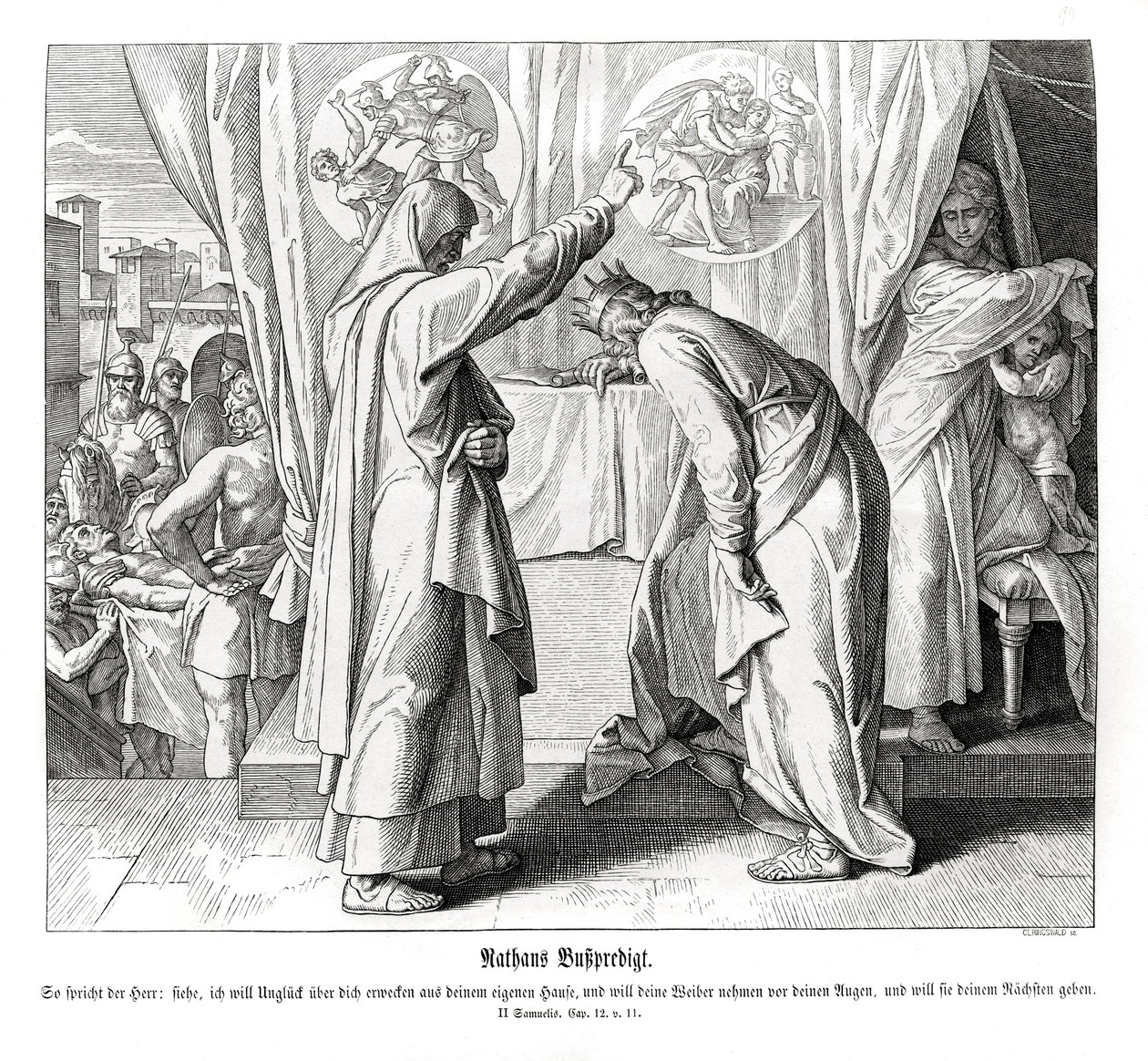 David condena a David, 2 Samuel de Julius Schnorr von Carolsfeld