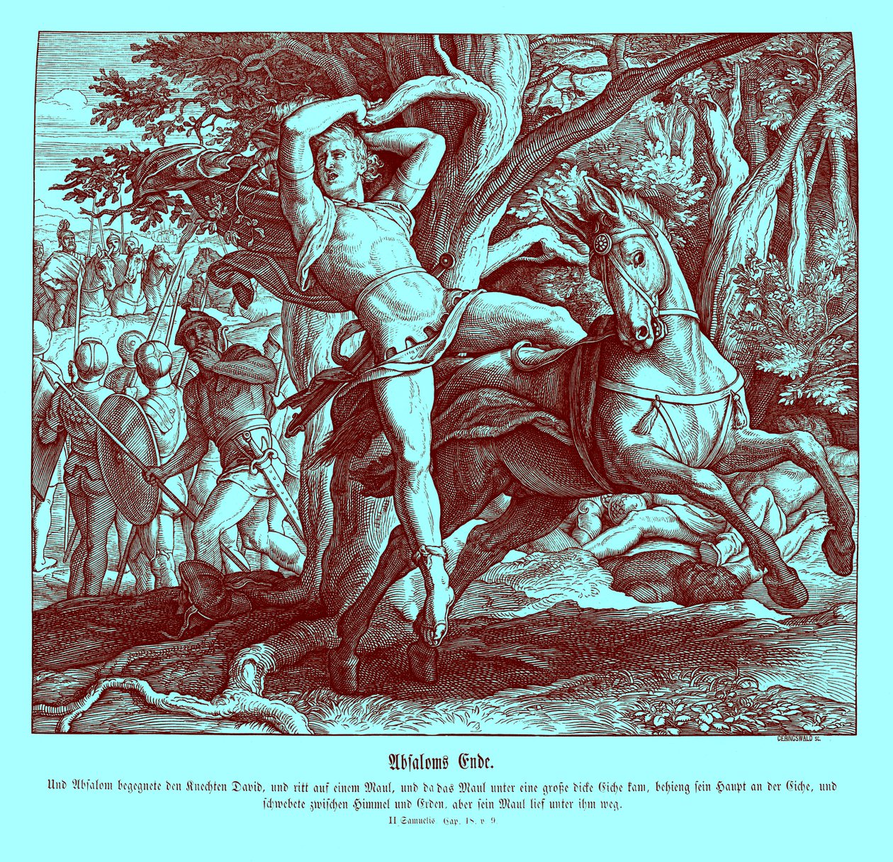 Muerte de Absalón, 2 Samuel de Julius Schnorr von Carolsfeld
