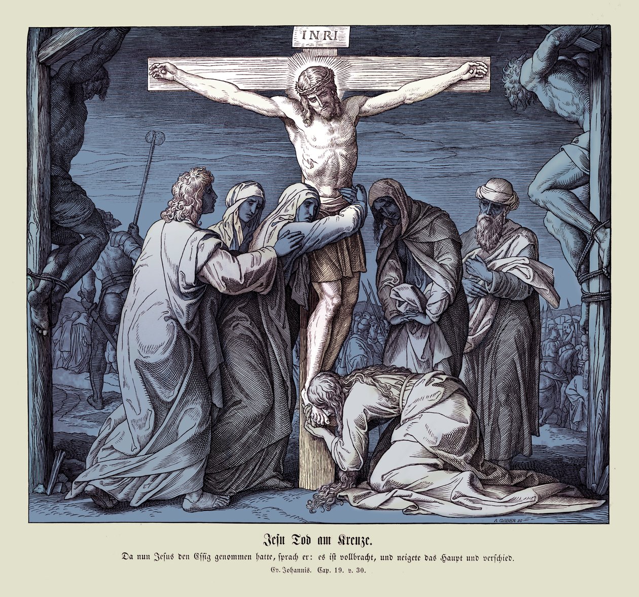 Muerte de Jesús en la cruz, Evangelio de Juan de Julius Schnorr von Carolsfeld