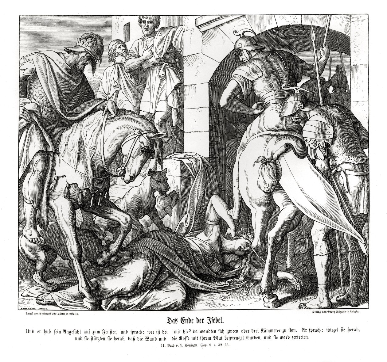 La muerte de Jezabel, 2 Reyes de Julius Schnorr von Carolsfeld