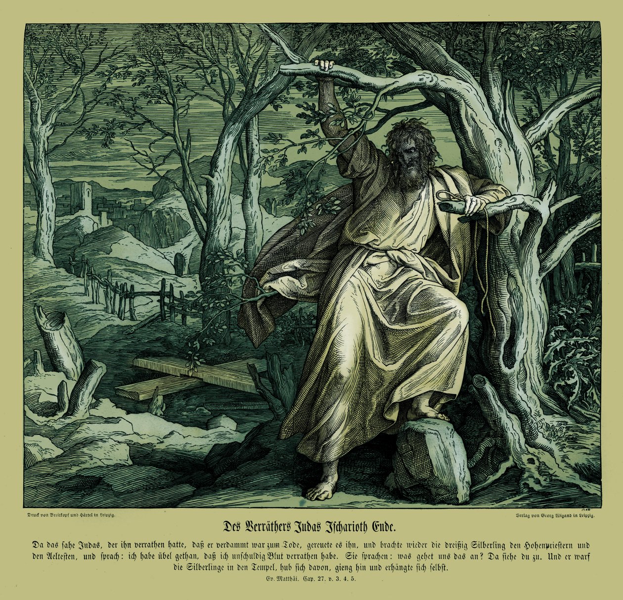 Muerte de Judas Iscariote, Evangelio de Mateo de Julius Schnorr von Carolsfeld