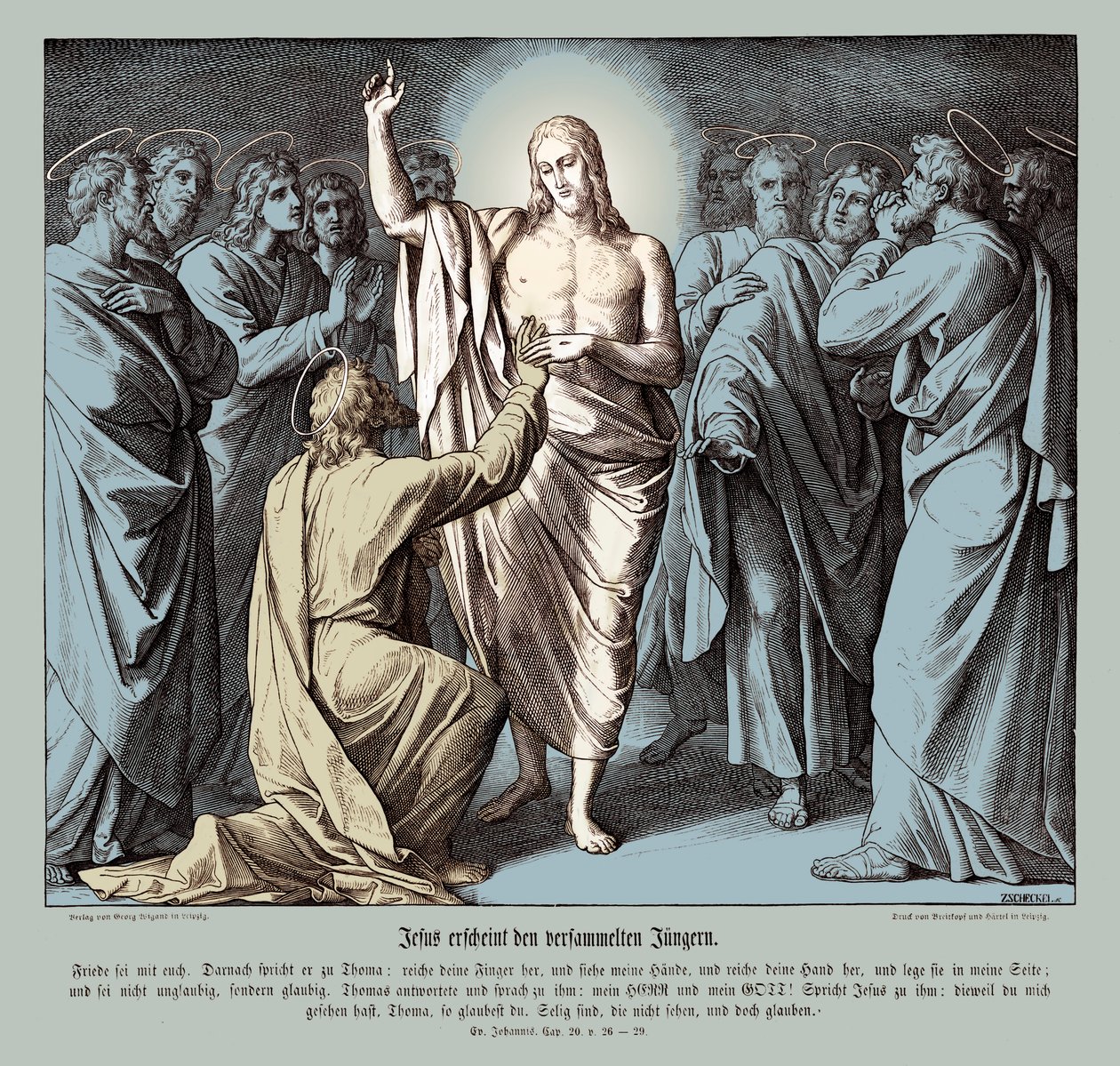 Tomás el incrédulo, Evangelio de Juan de Julius Schnorr von Carolsfeld