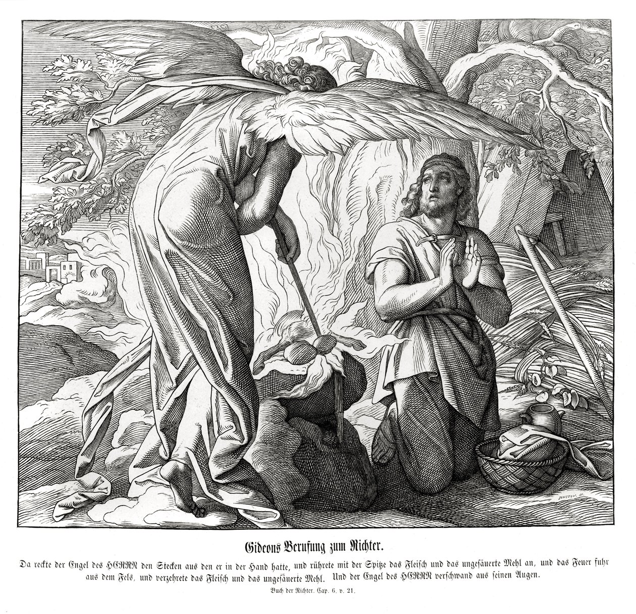 Gedeón es llamado como juez, Jueces de Julius Schnorr von Carolsfeld