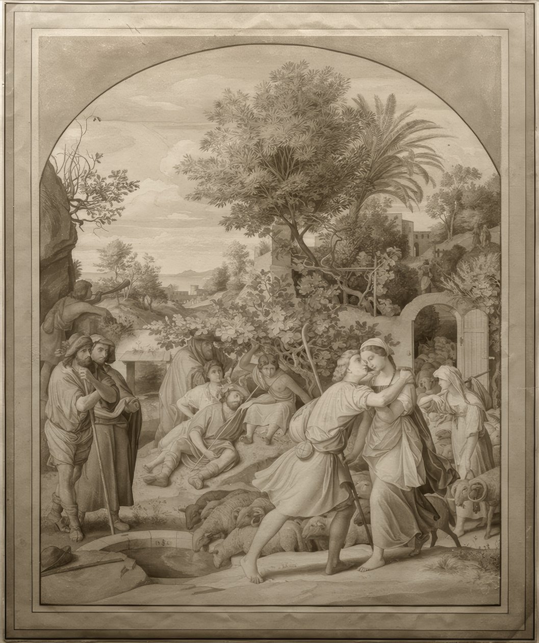Jacob y Raquel en el pozo de Julius Schnorr von Carolsfeld