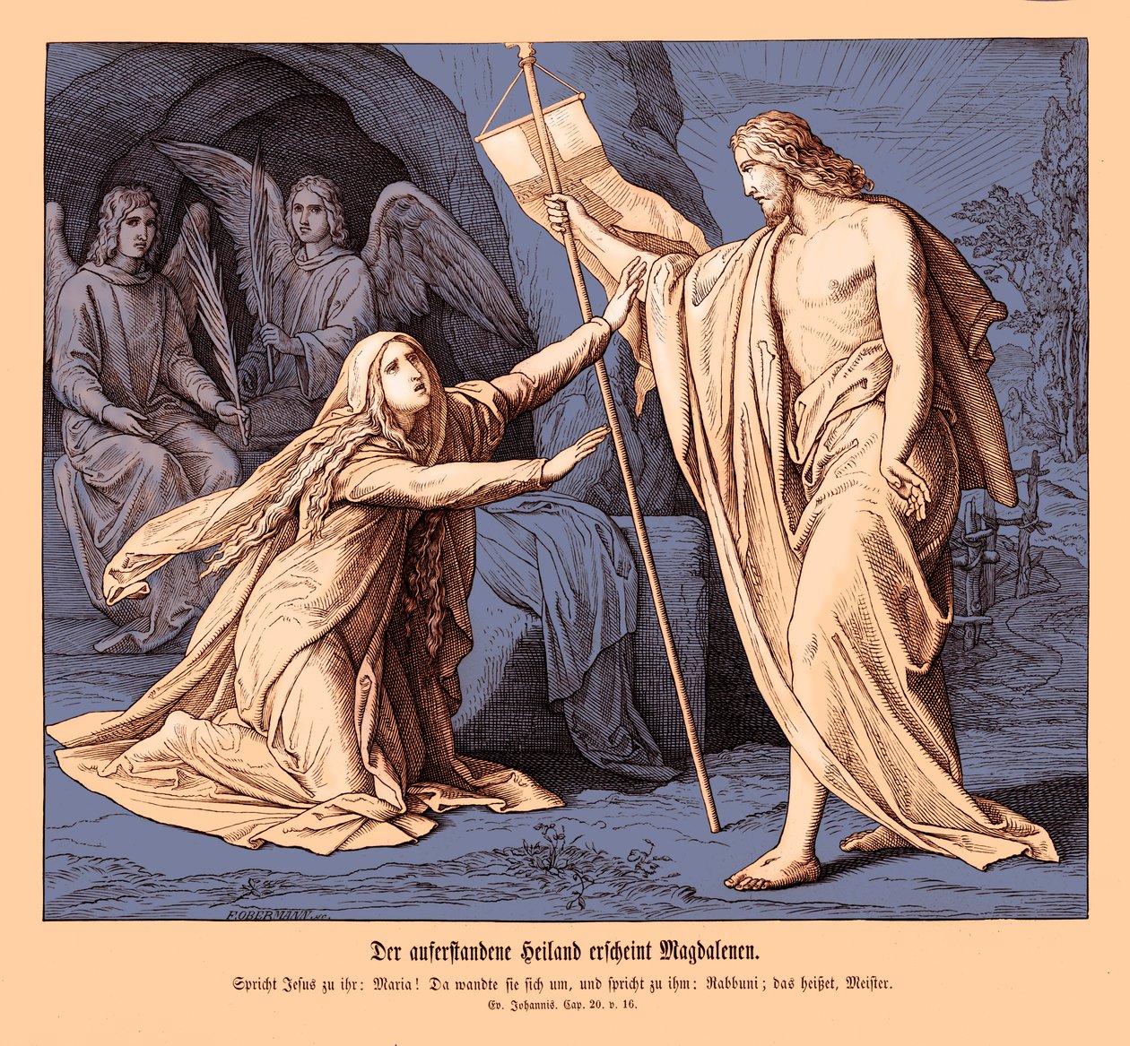 Jesús aparece a María Magdalena, Evangelio de Juan de Julius Schnorr von Carolsfeld