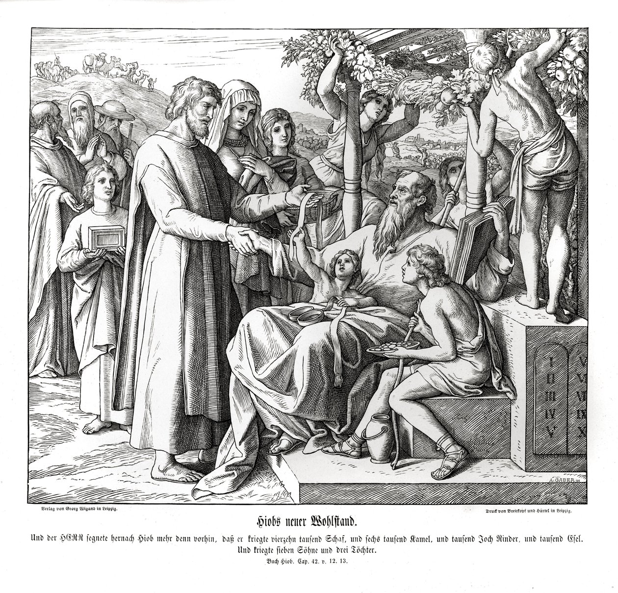 Job es recompensado, Job de Julius Schnorr von Carolsfeld