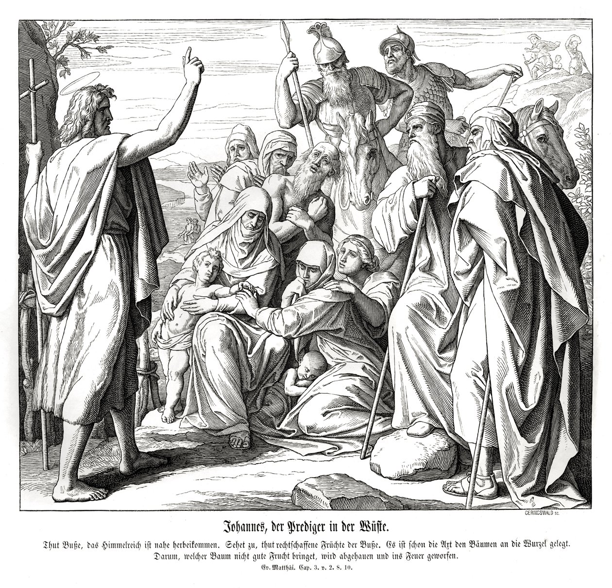 Juan el Bautista, Evangelio de Mateo de Julius Schnorr von Carolsfeld