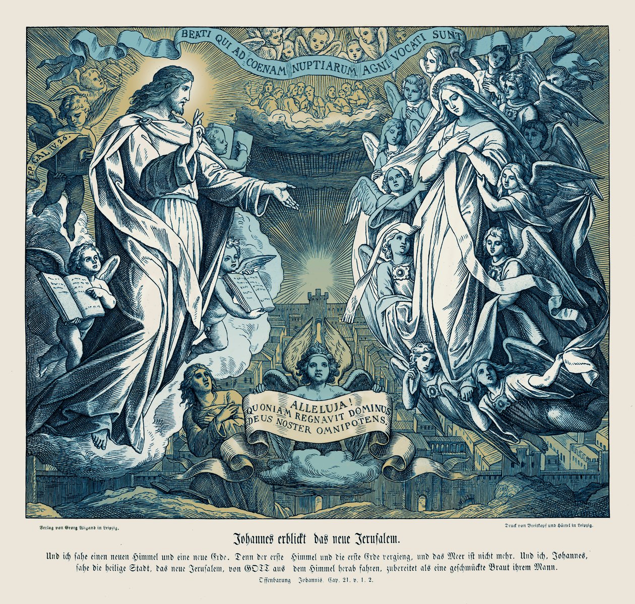 Visión de Juan de la nueva Jerusalén, Apocalipsis de Julius Schnorr von Carolsfeld