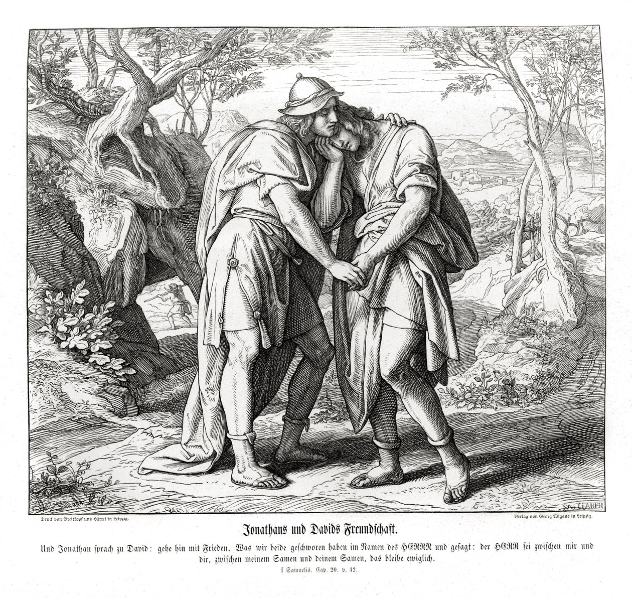 La amistad de Jonatán y David de Julius Schnorr von Carolsfeld