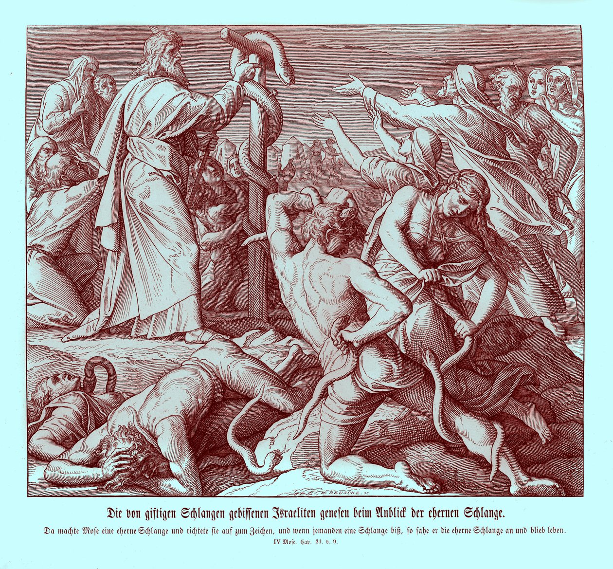Moisés y la serpiente de bronce, Números de Julius Schnorr von Carolsfeld