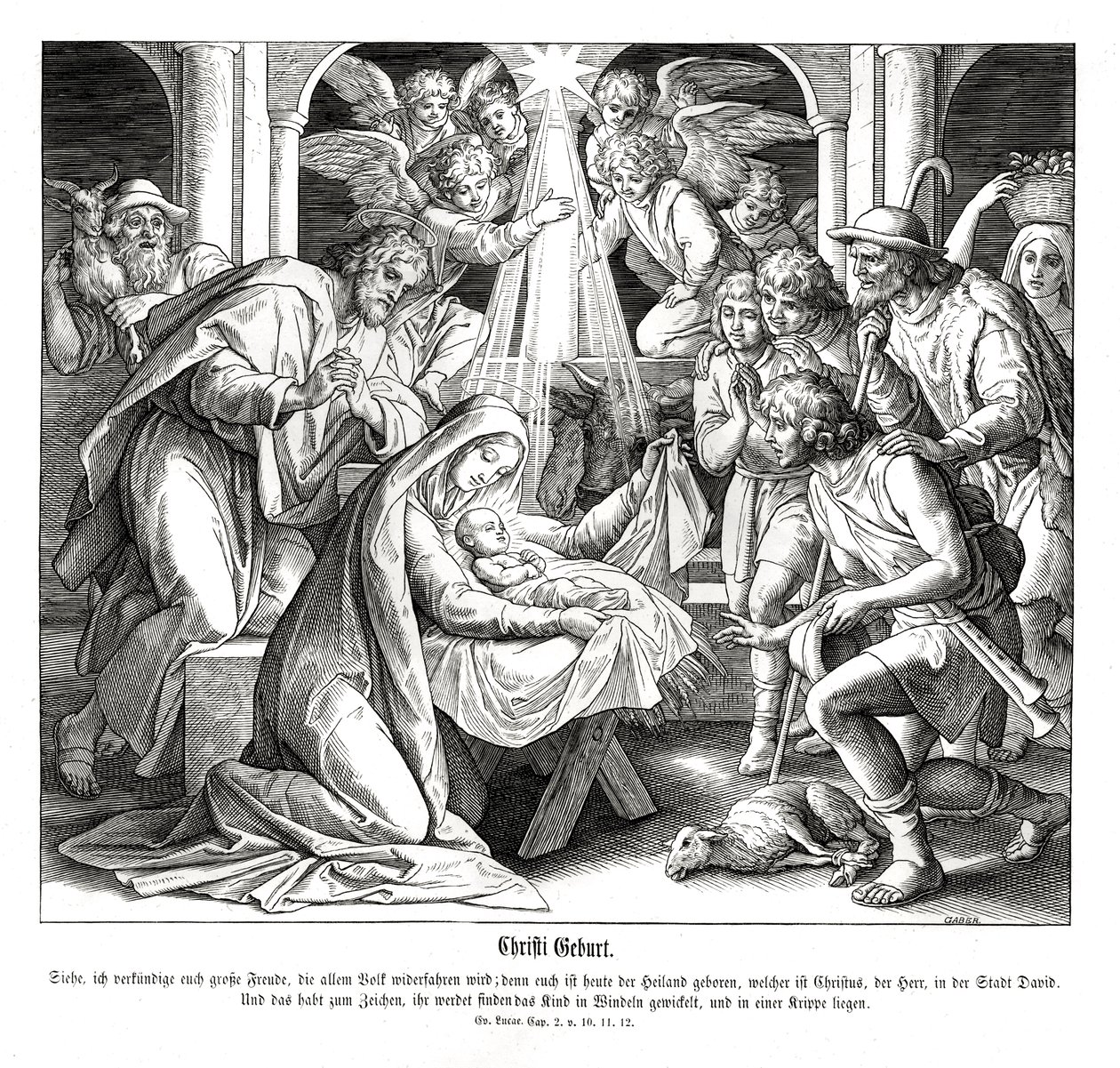 Natividad, Evangelio de Lucas de Julius Schnorr von Carolsfeld