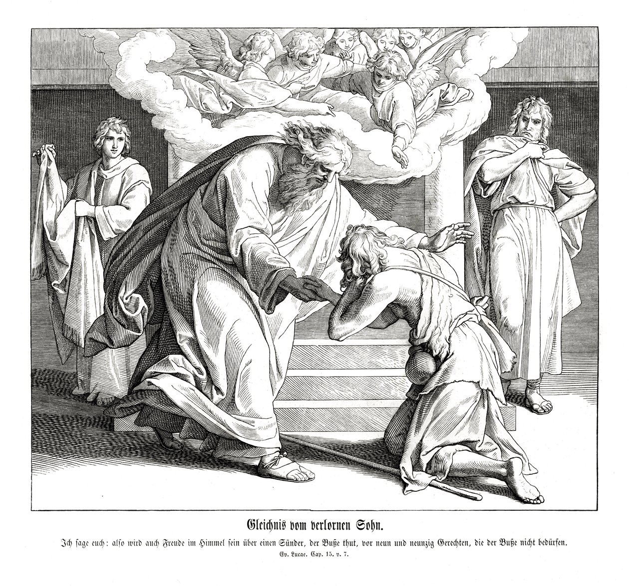Parábola del buen samaritano, Evangelio de Lucas de Julius Schnorr von Carolsfeld