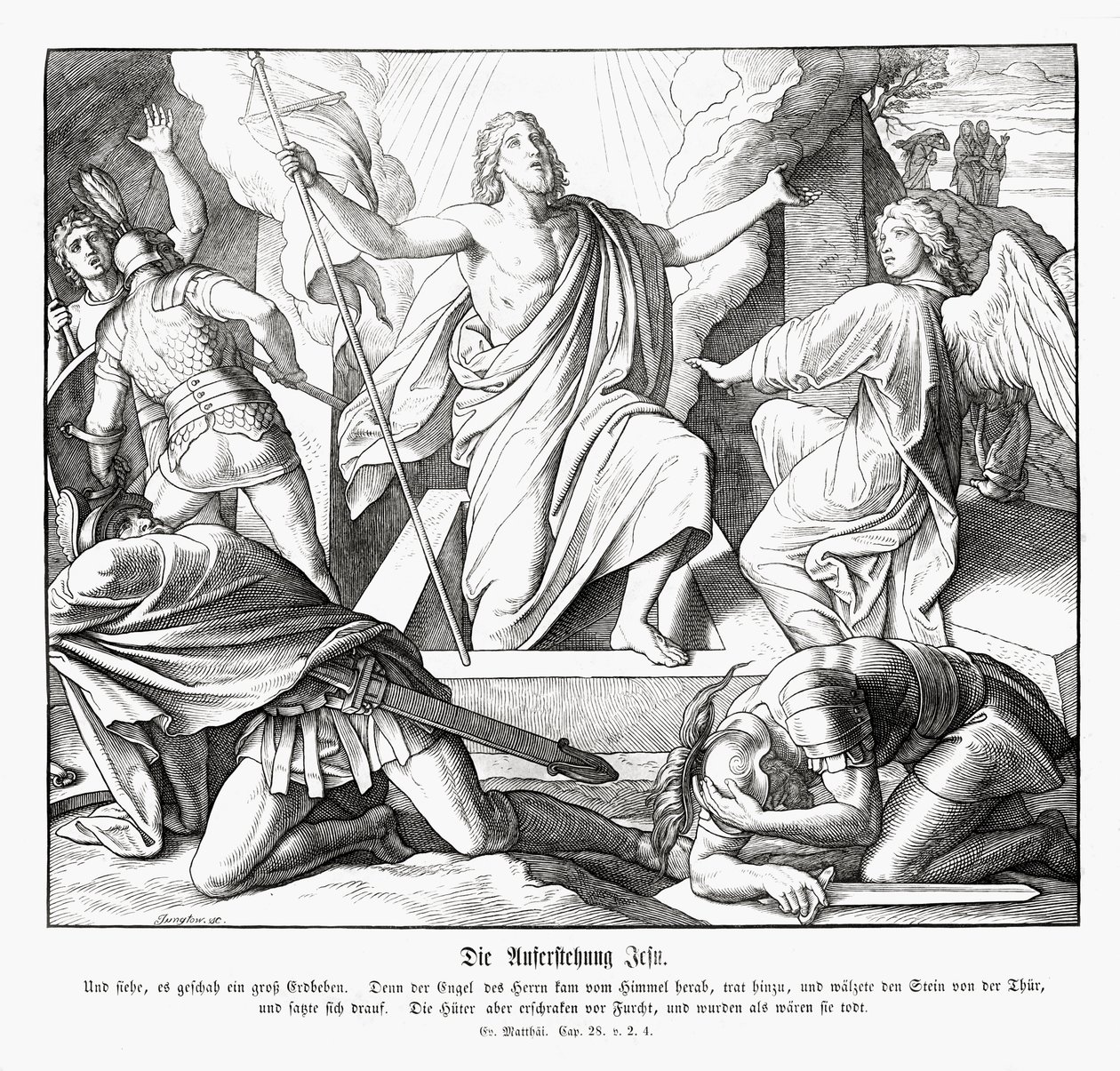 Resurrección de Jesús, Evangelio de Mateo de Julius Schnorr von Carolsfeld