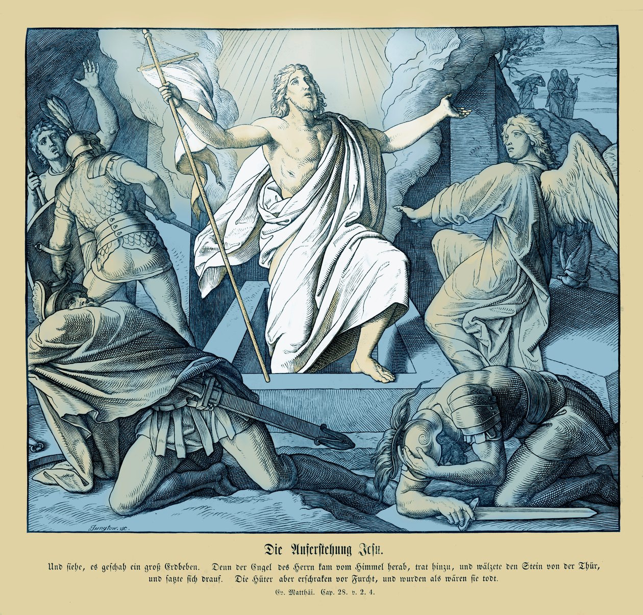 Resurrección de Jesús, Evangelio de Mateo de Julius Schnorr von Carolsfeld