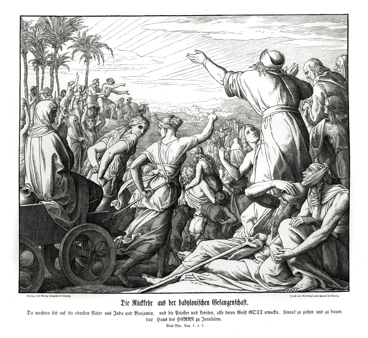Regreso de Babilonia, Esdras de Julius Schnorr von Carolsfeld