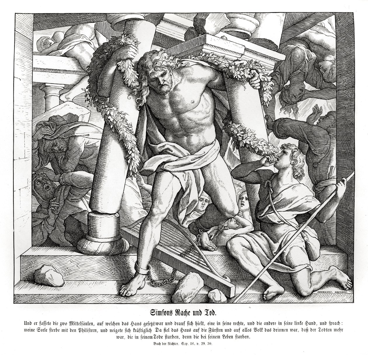 La venganza y muerte de Sansón, Jueces de Julius Schnorr von Carolsfeld