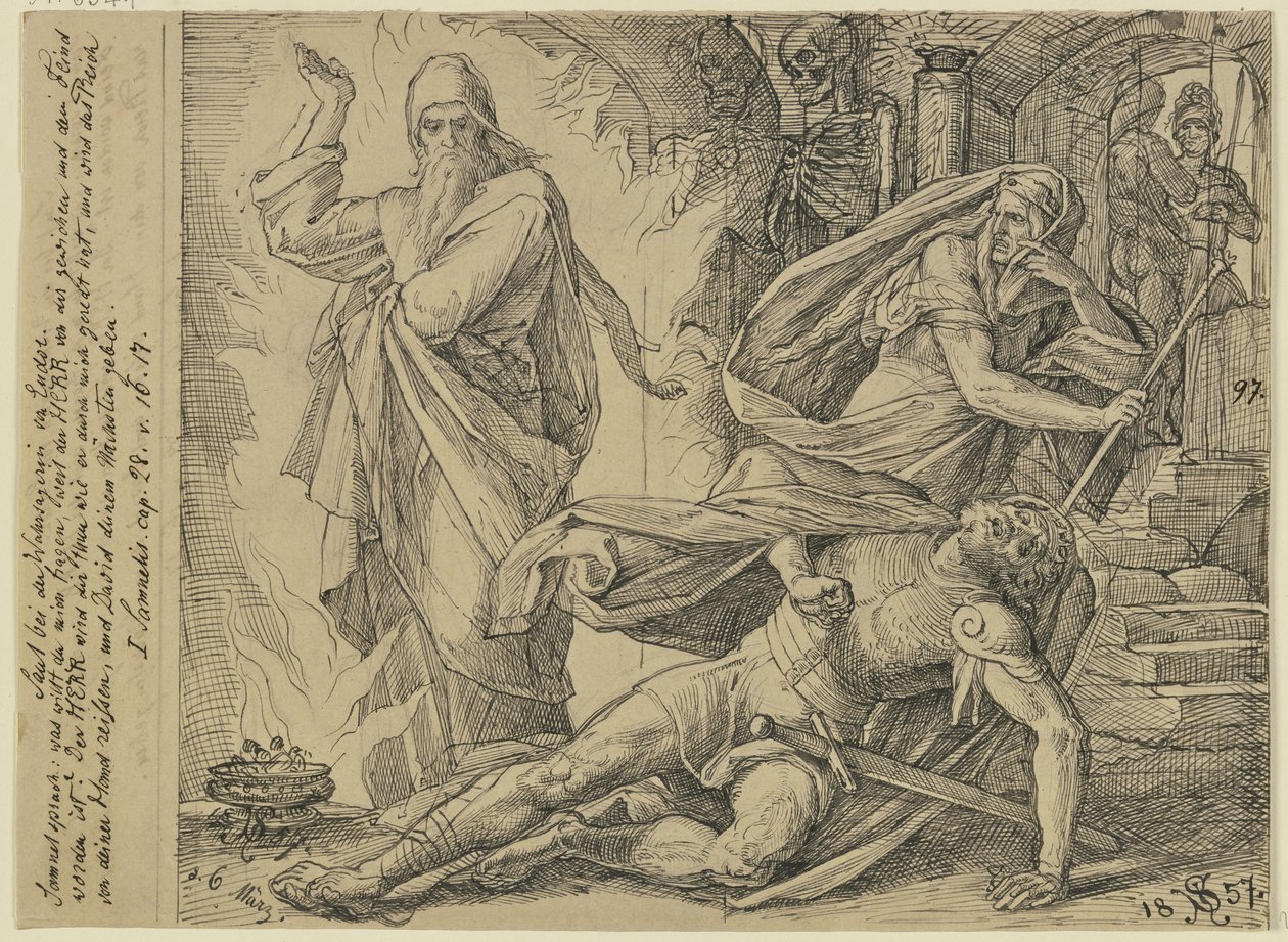 Saúl ante la bruja de Endor de Julius Schnorr von Carolsfeld