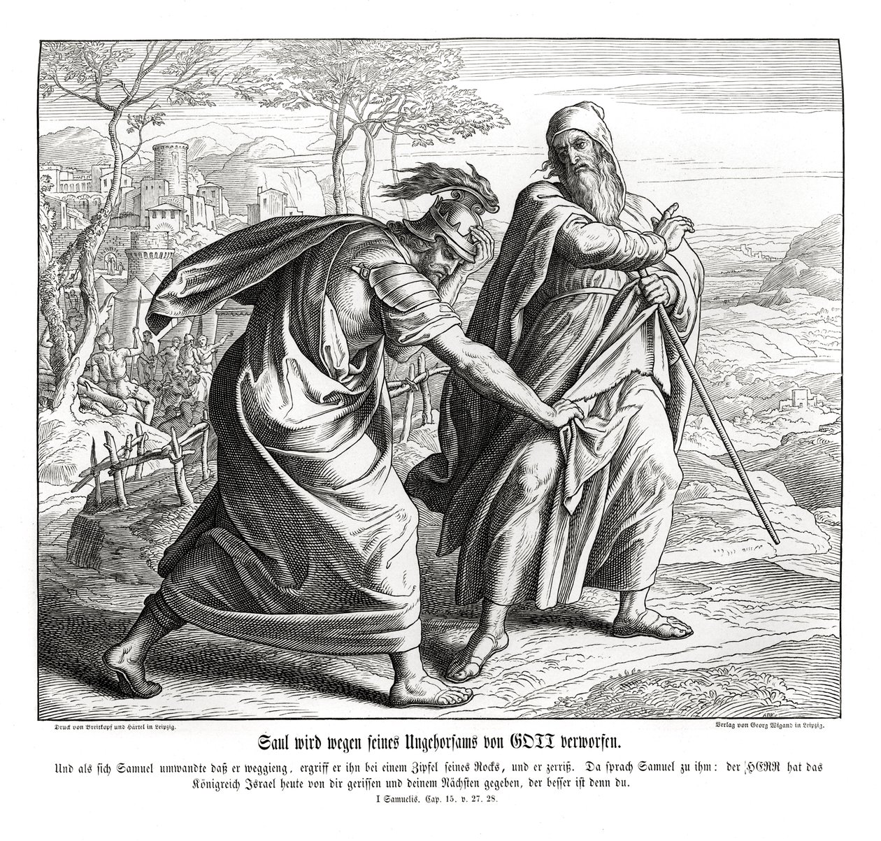 Saúl pierde el reino de Israel de Julius Schnorr von Carolsfeld