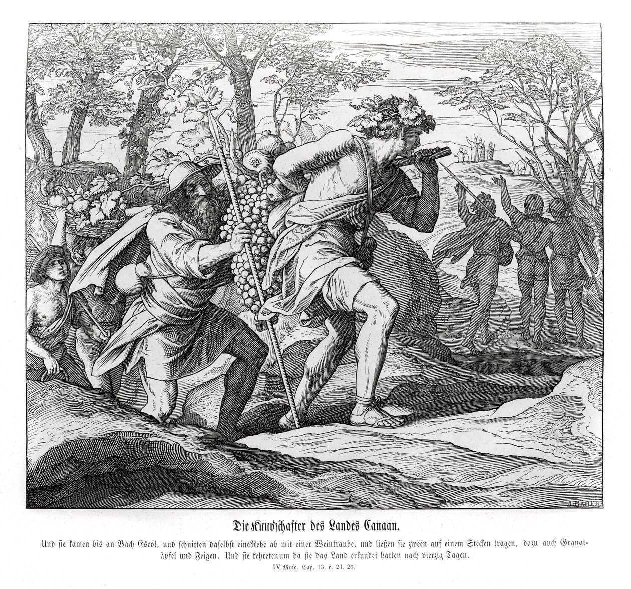 Exploradores a la tierra de Canaán, Números de Julius Schnorr von Carolsfeld