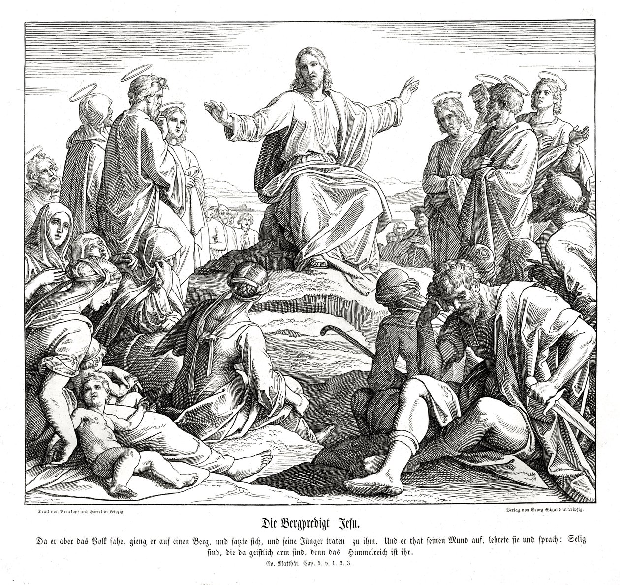 Sermón del Monte, Evangelio de Mateo de Julius Schnorr von Carolsfeld