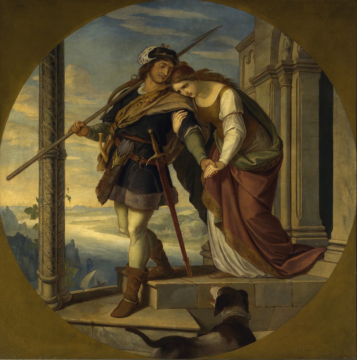 La despedida de Sigfrido de Krimilda de Julius Schnorr von Carolsfeld