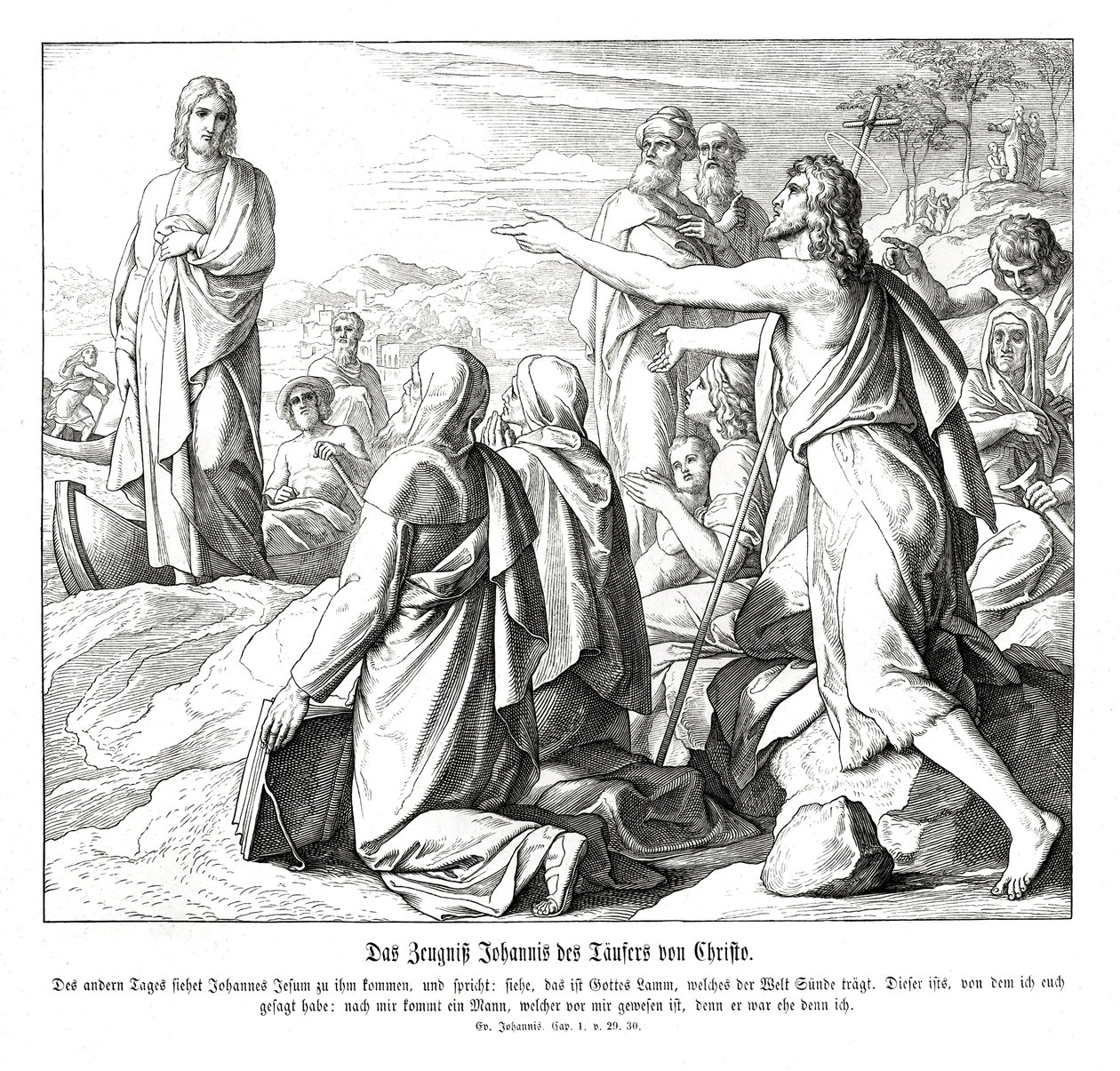 Testimonio de Juan el Bautista, Evangelio de Juan de Julius Schnorr von Carolsfeld