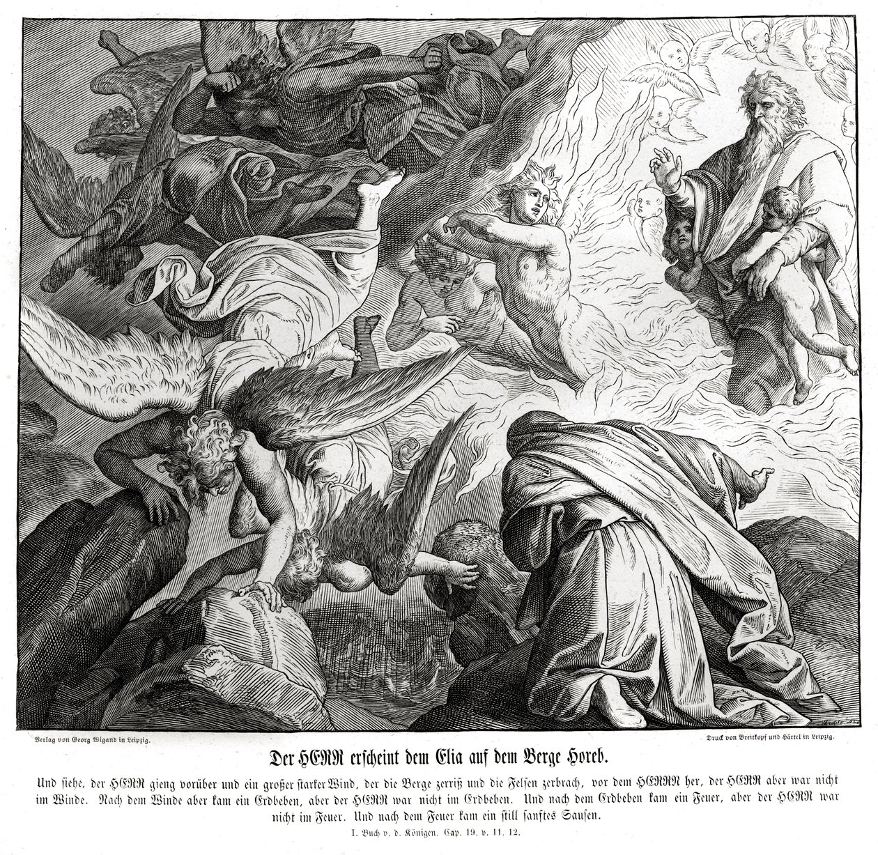 El Señor aparece a Elías en el Monte Horeb de Julius Schnorr von Carolsfeld