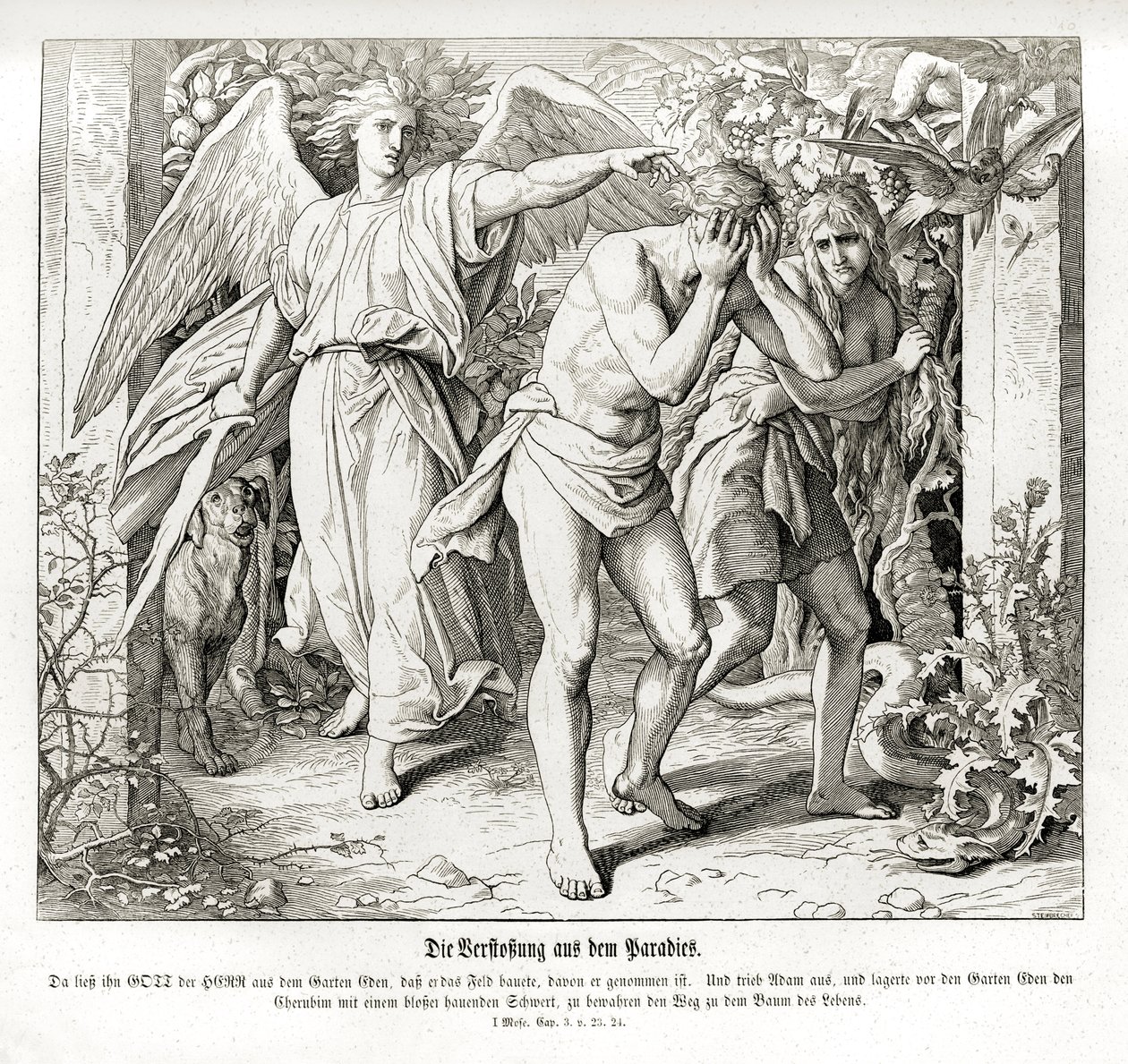 El exilio del Paraíso, Génesis de Julius Schnorr von Carolsfeld