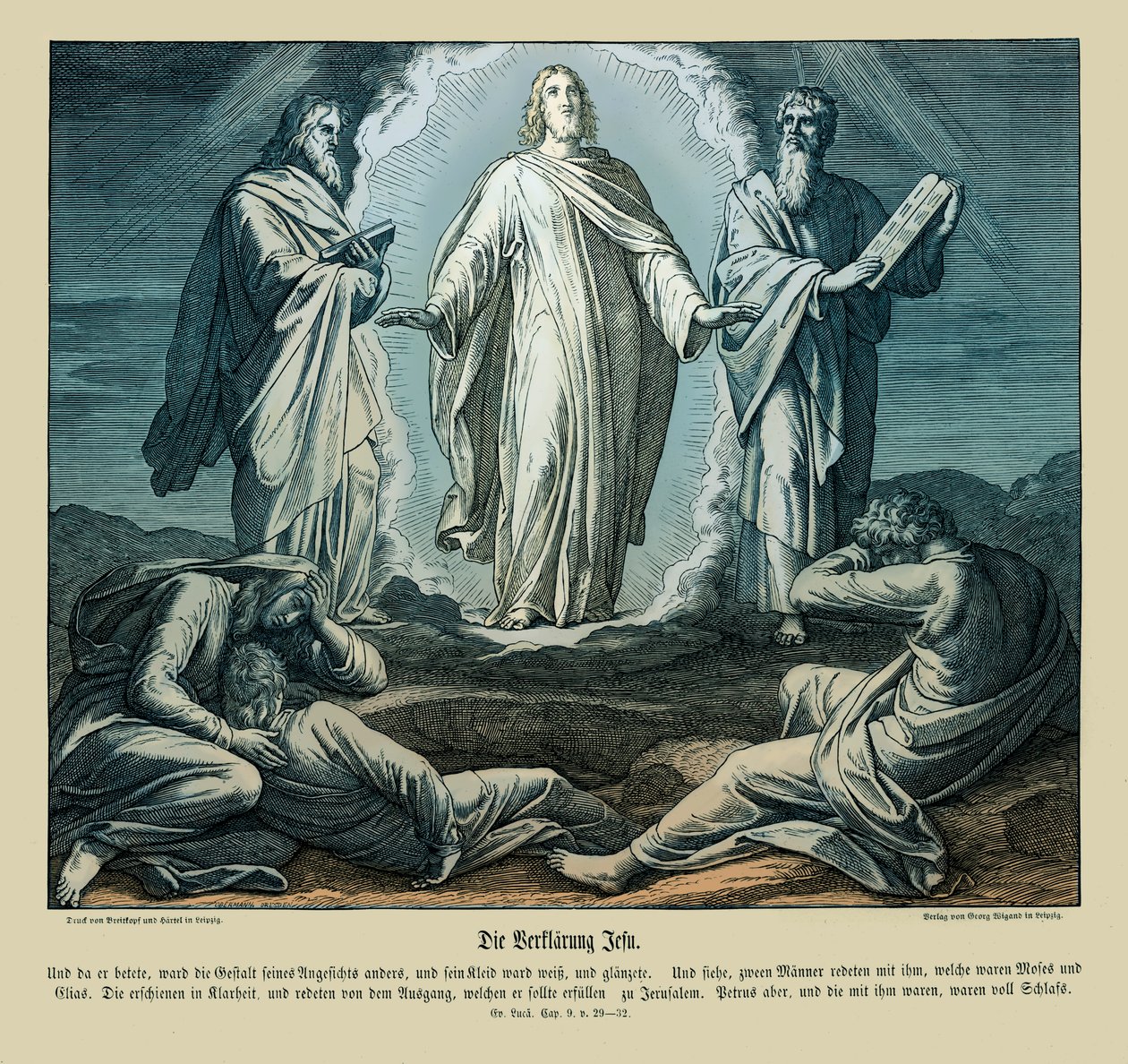 Transfiguración de Jesús, Evangelio de Lucas de Julius Schnorr von Carolsfeld