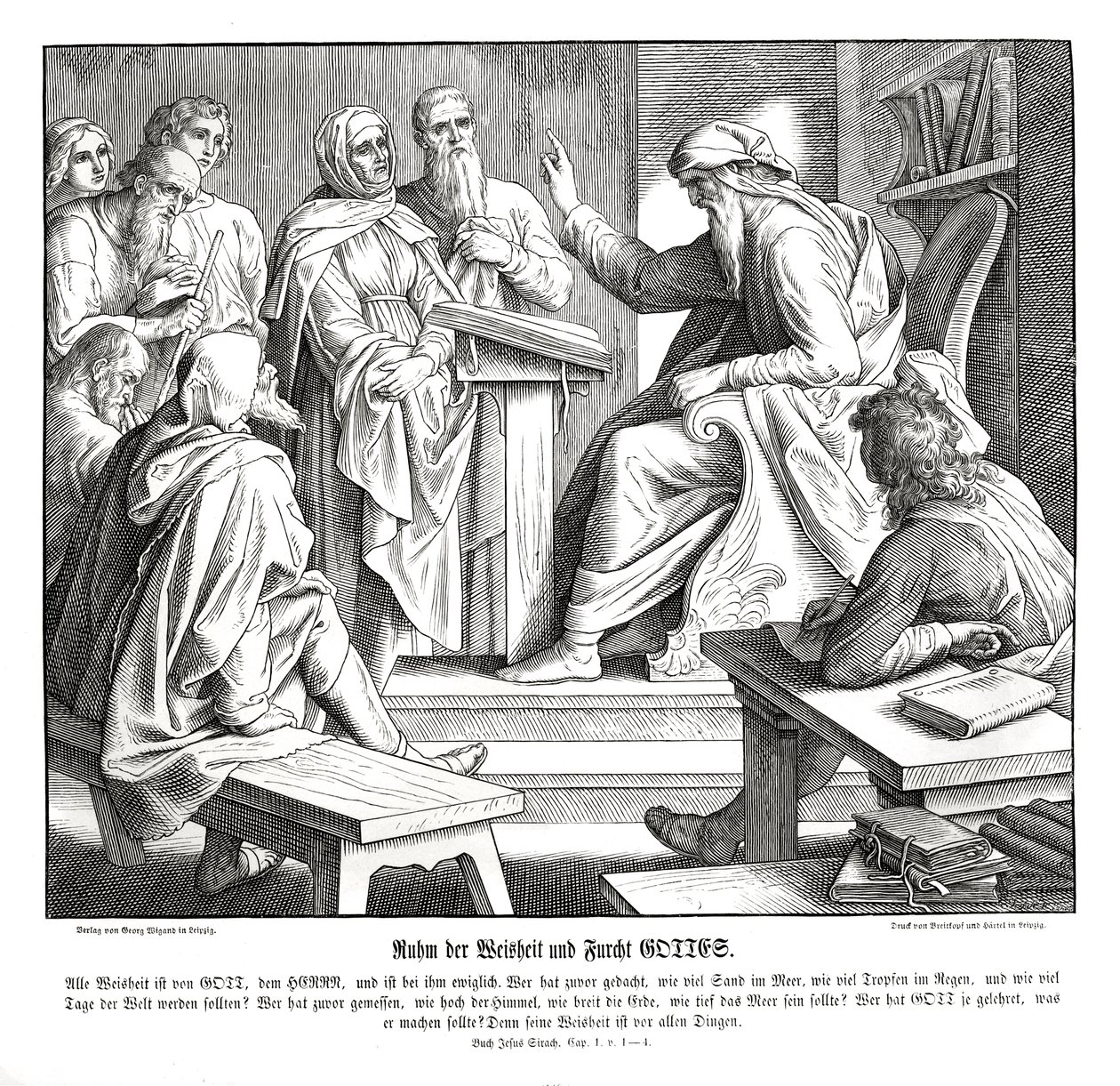 Sabiduría del Señor, Libro de Sirach de Julius Schnorr von Carolsfeld