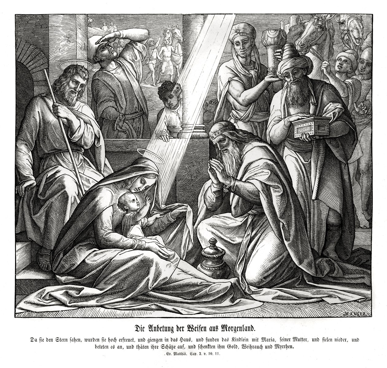 Los sabios, Evangelio de Mateo de Julius Schnorr von Carolsfeld