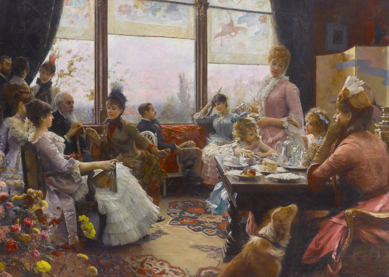Té de las Cinco, 1883-1884 de Julius Stewart