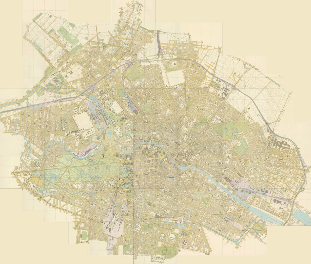 Plano general de Berlín en 44 hojas de Julius Straube