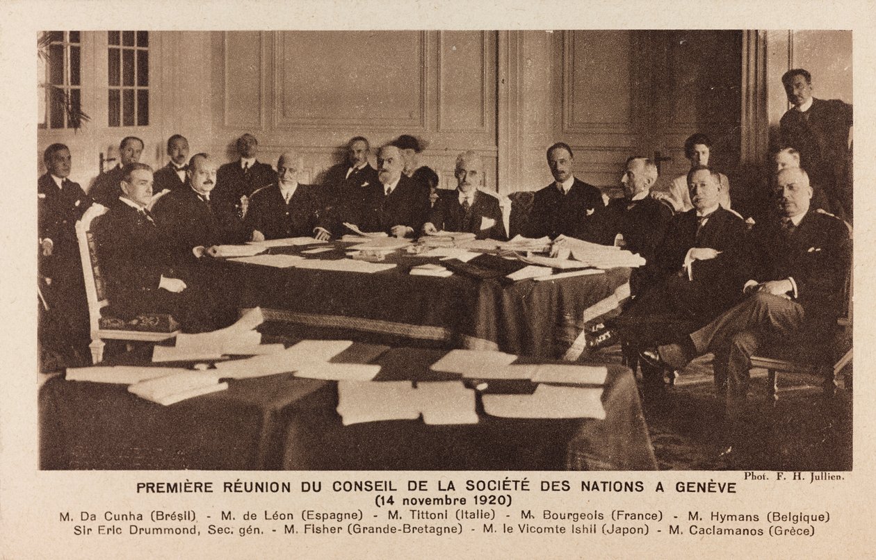 Reunión del Consejo de la Liga de las Naciones en Ginebra de Jullien F. H.