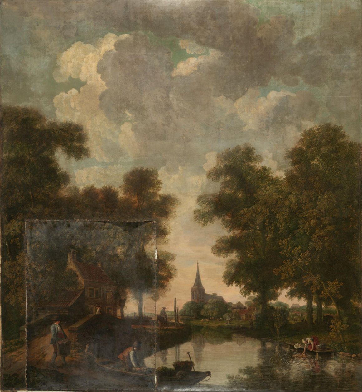 Tapiz con un paisaje holandés, que forma parte de la sala de la calle Nieuwe Doelenstraat, 22 de Jurriaan Andriessen