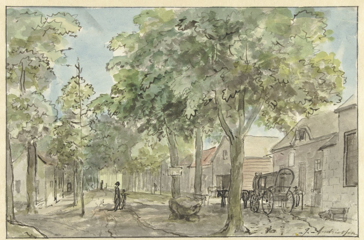Dorpsstraat en Lage Vuursche de Jurriaan Andriessen