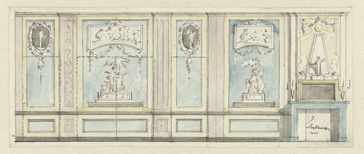 Diseño para una pared de habitación de Jurriaan Andriessen