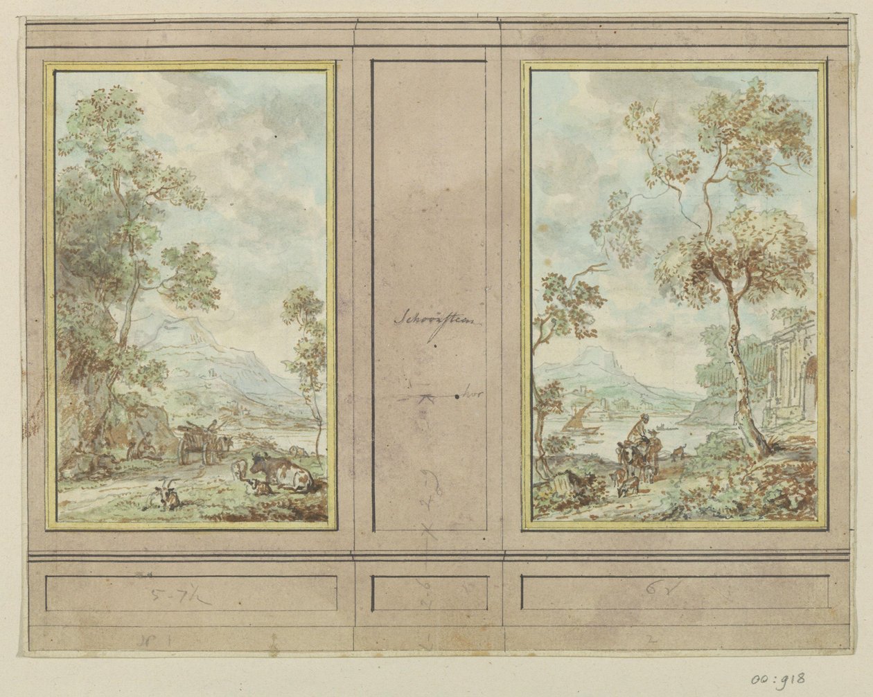 Dibujo de proyecto para una pared de habitación de Jurriaan Andriessen