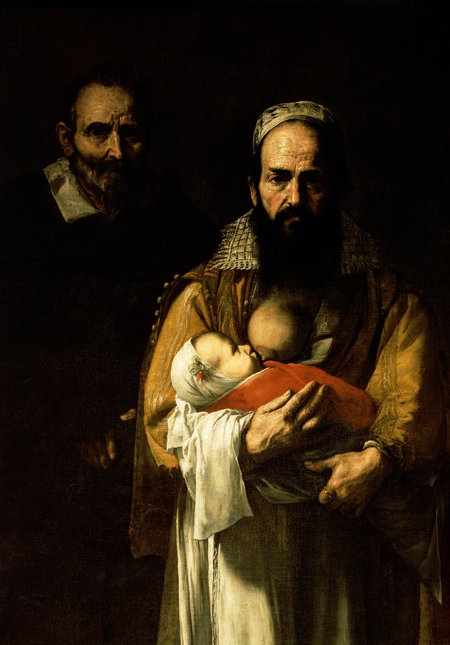 La mujer barbuda amamantando, 1631 (detalle) de Jusepe de Ribera