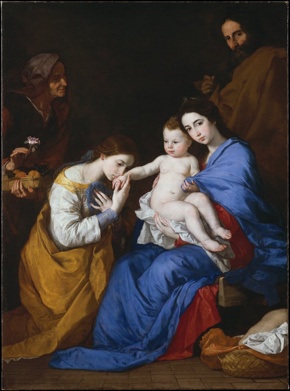 La Sagrada Familia con Santa Ana y Santa Catalina de Alejandría de Jusepe de Ribera