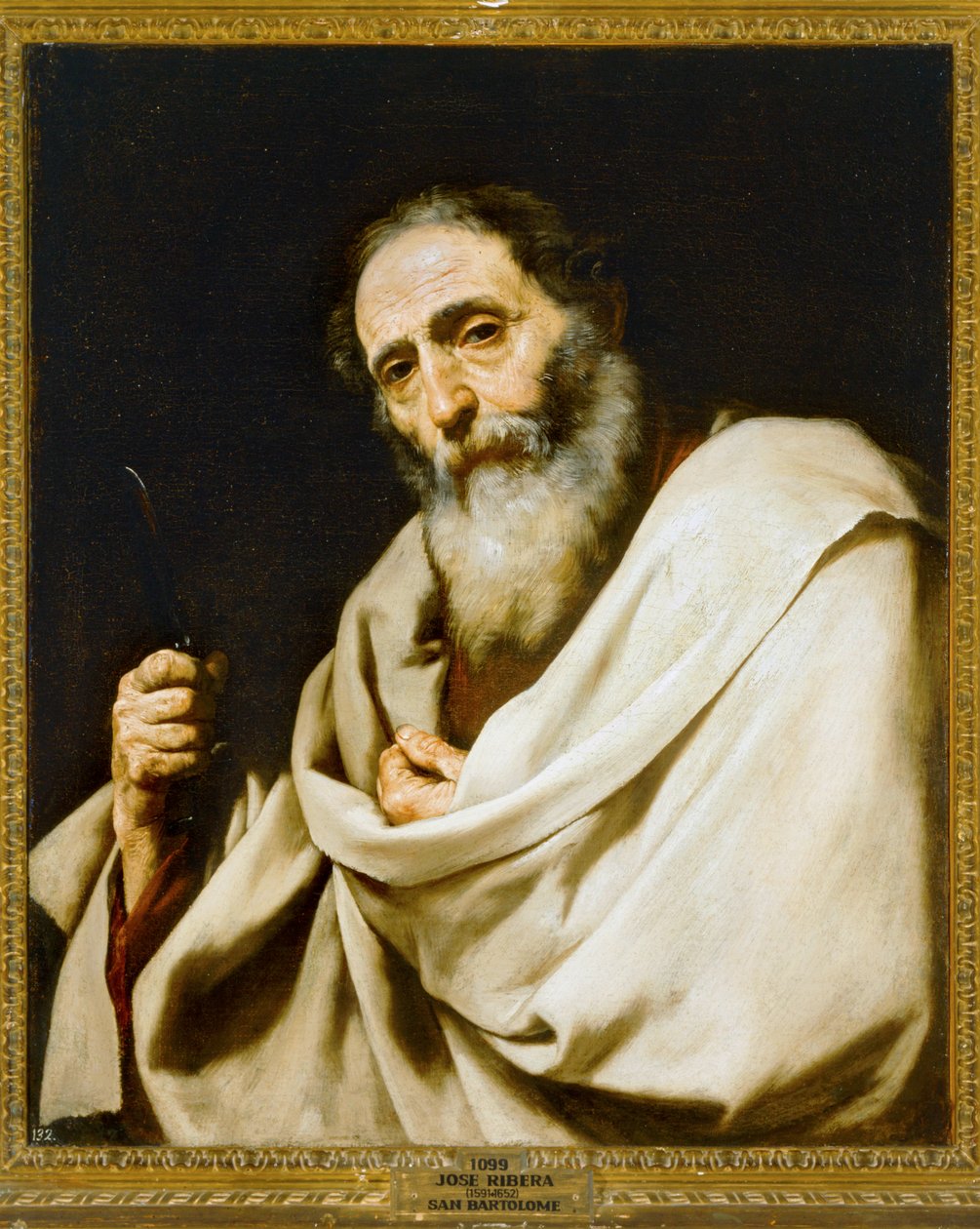 San Bartolomé ... (pintura sobre lienzo) de Jusepe de (1591-1652) Ribera