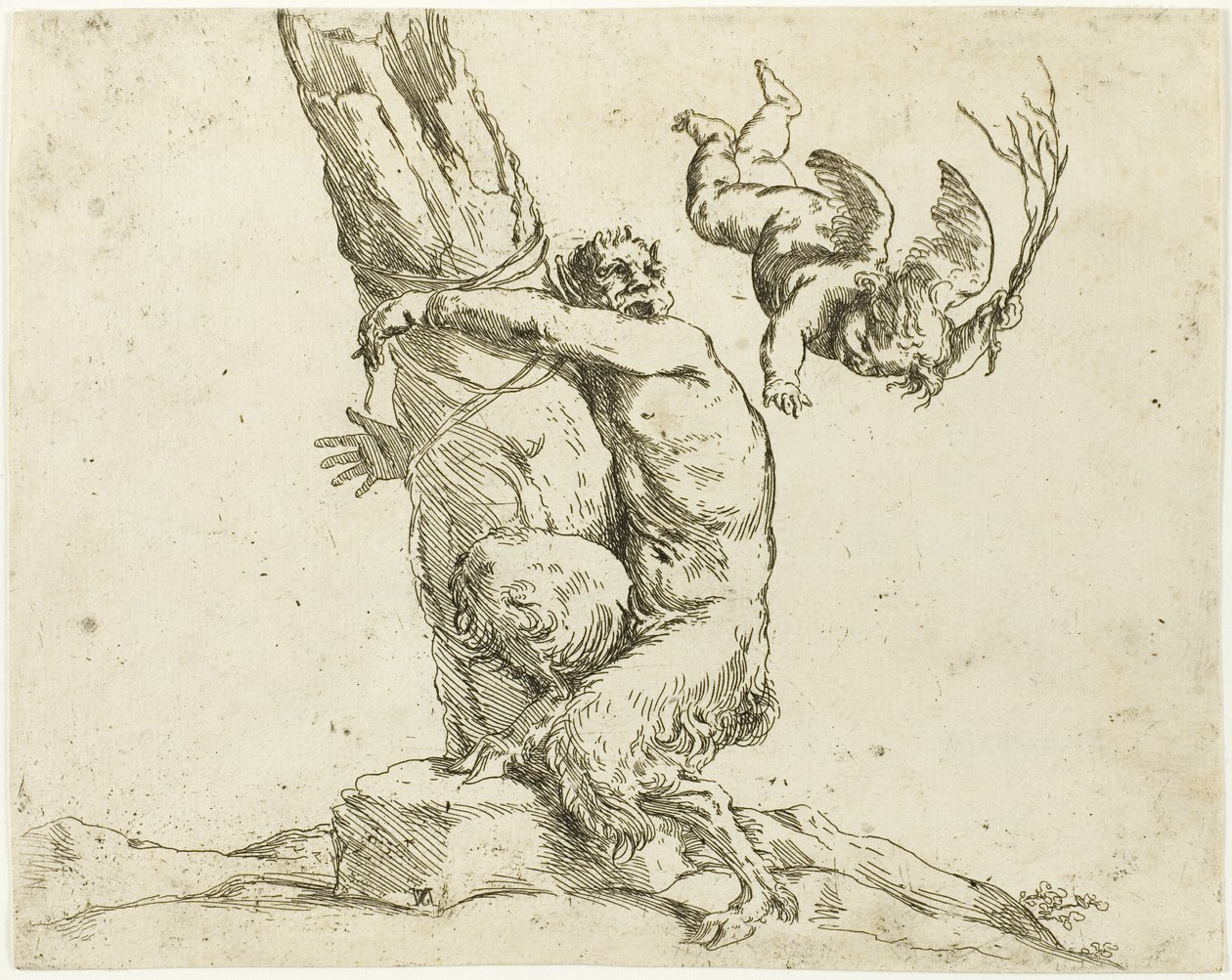 Cupido castiga a un sátiro de Jusepe de Ribera