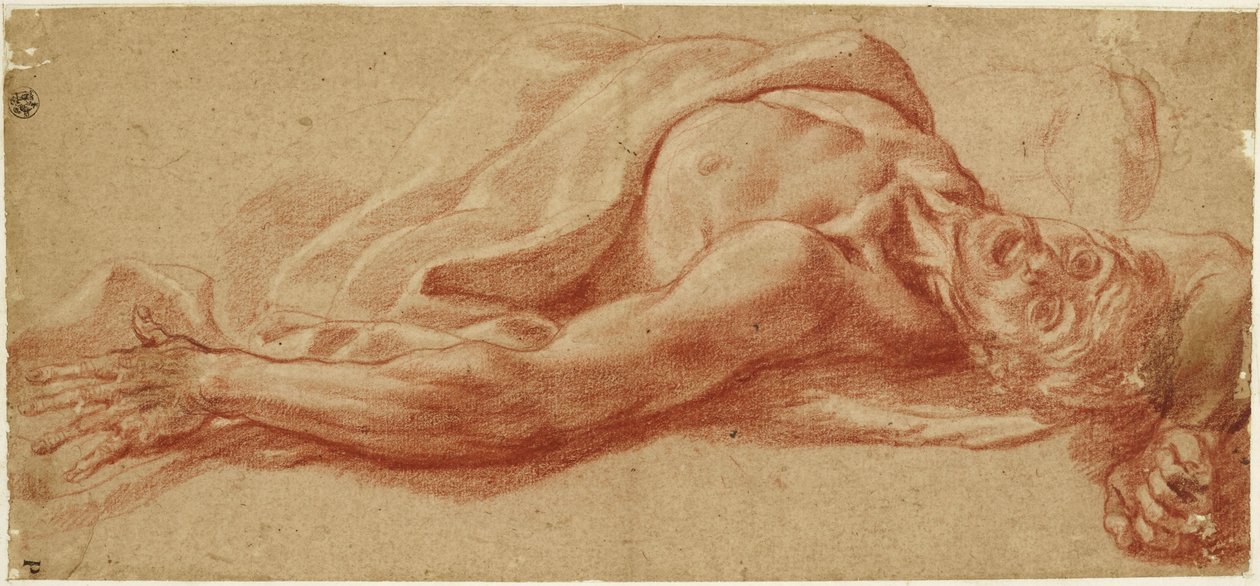 Estudio de una figura masculina recostada de Jusepe de Ribera