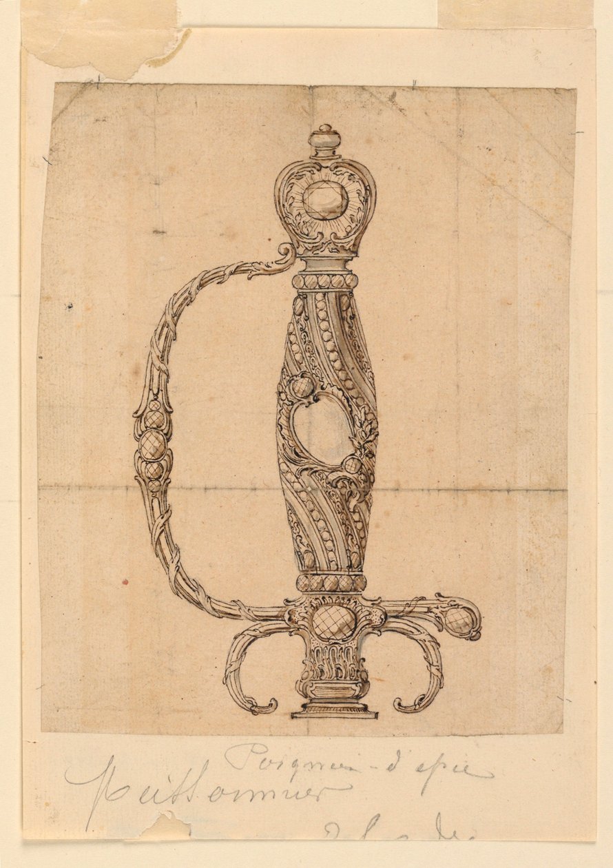 Diseño para una Empuñadura de Espada de Juste Aurèle Meissonnier